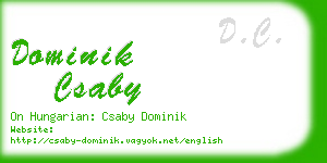 dominik csaby business card